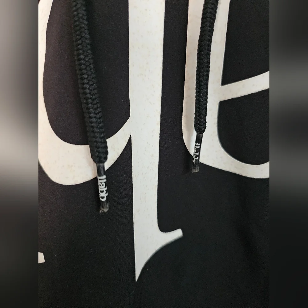 ilabb Capsize Hood Hoodie Black White Logo Unisex? Sz 1 S/m Sleeve Mark *photos